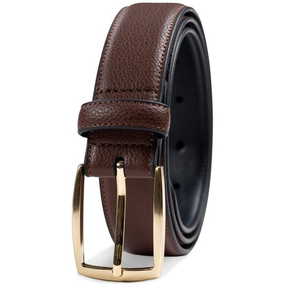 Club Room Belt Men's Medium 34-36 Faux Leather Pebble Grain Stretch Belt NWT - Picture 6 of 6